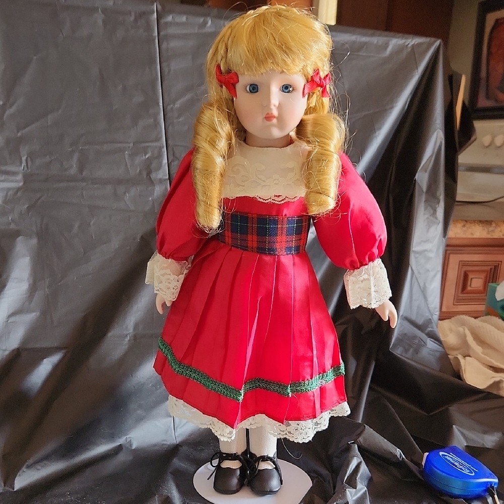 Classic Red Doll with Blonde Hair